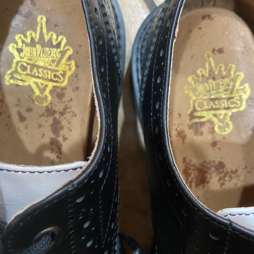 Men’s John Fluevog Classics Black and White Men's Oxfords/Creepers 10.5 - Picture 3 of 5